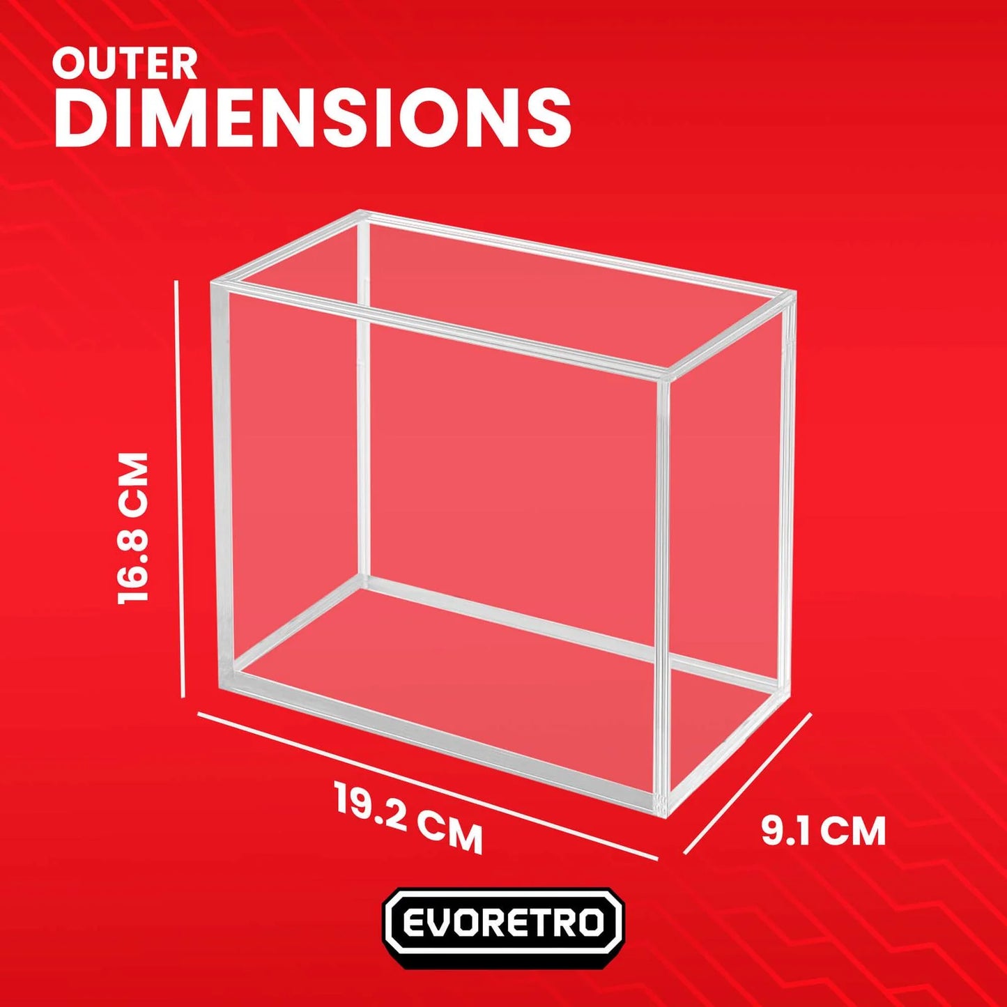 EVORETRO Acrylic Display Case for Pokemon Elite Trainer Box with Magnetic Lid