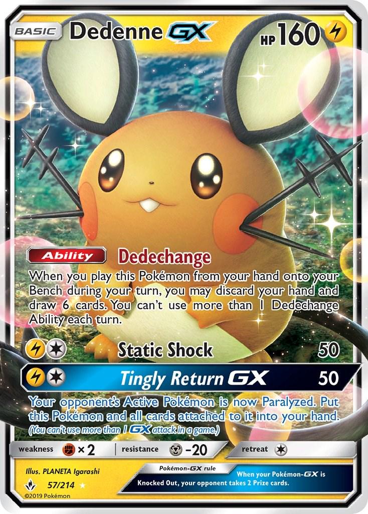 Dedenne GX #57 Unbroken Bonds