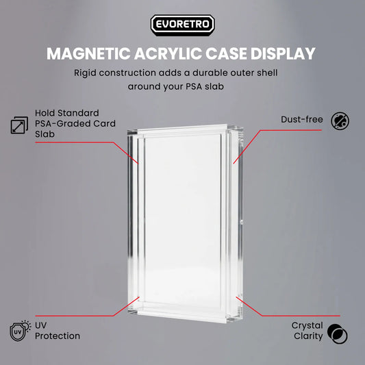 EVORETRO Magnetic Acrylic Case for PSA Graded Card