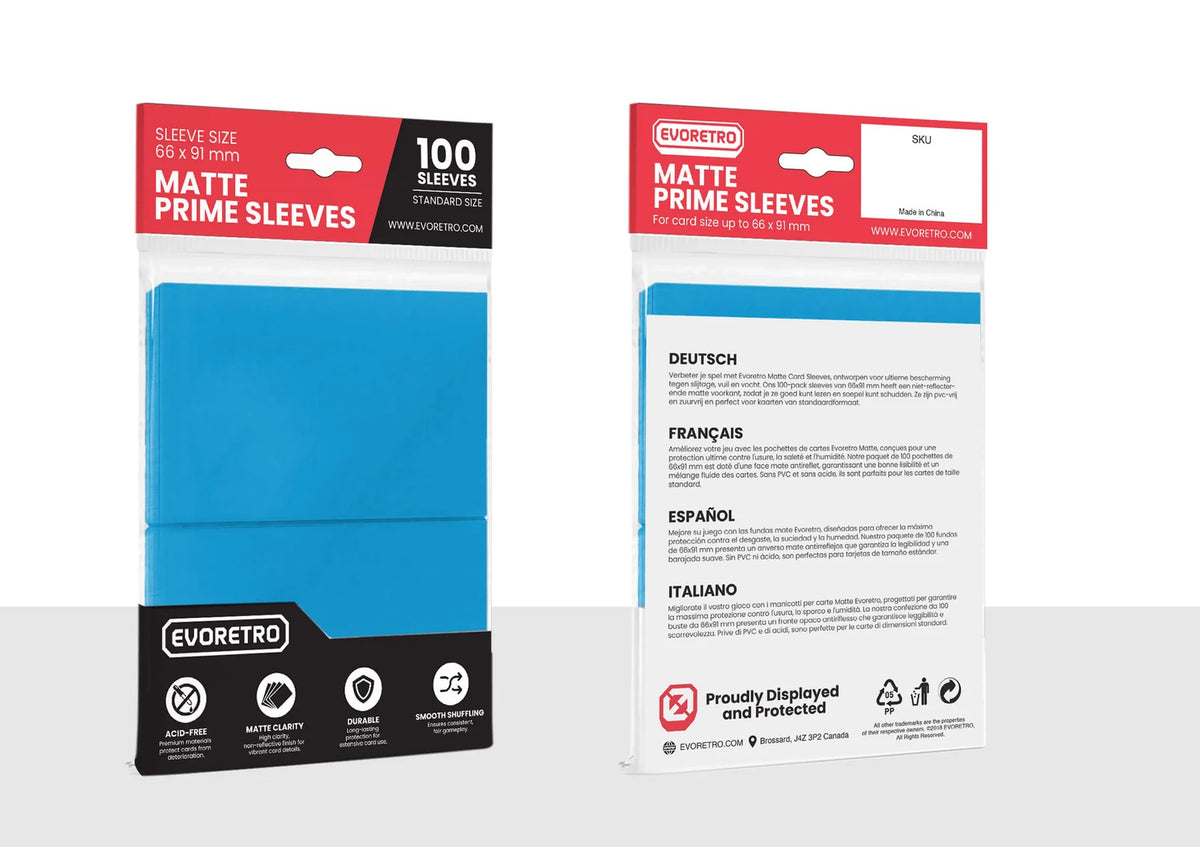 EVORETRO Matte Prime Card Sleeves (100 count)
