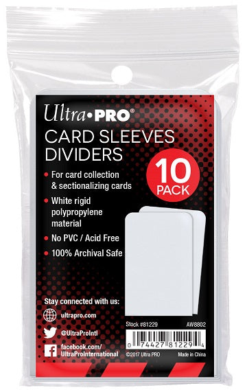 Ultra-PRO Card Sleeves Dividers (10 count)