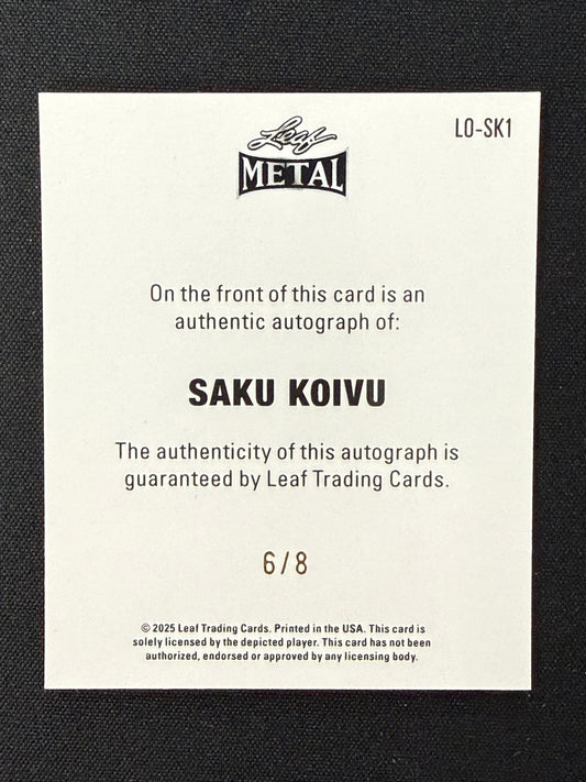 Saku Koivu 2025 Leaf Metal 6/8