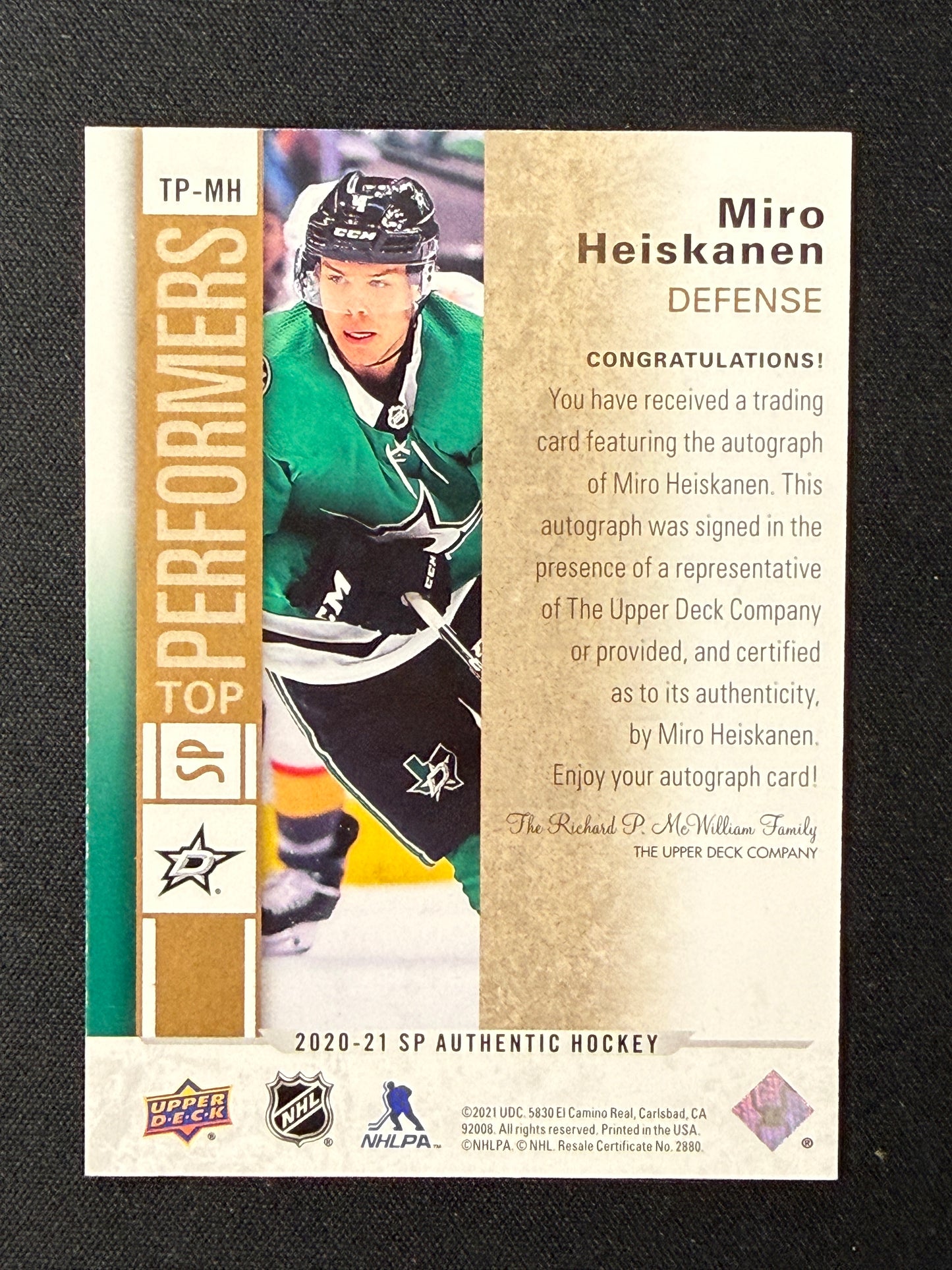 Miro Heiskanen 20-21 SP Authentic Hockey 2/99