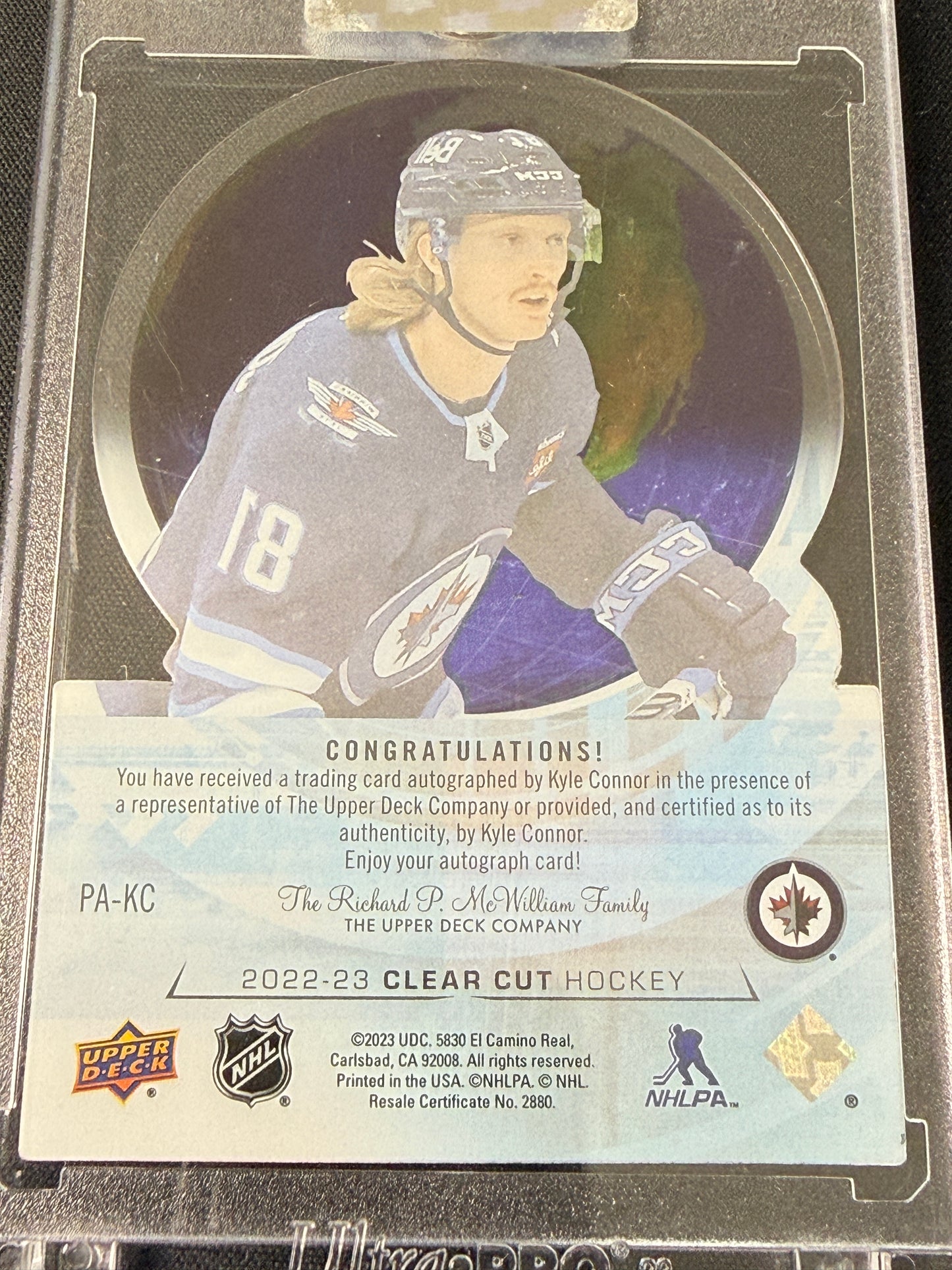 29/99 | Kyle Connor #PA-KC Clear Cut Pride