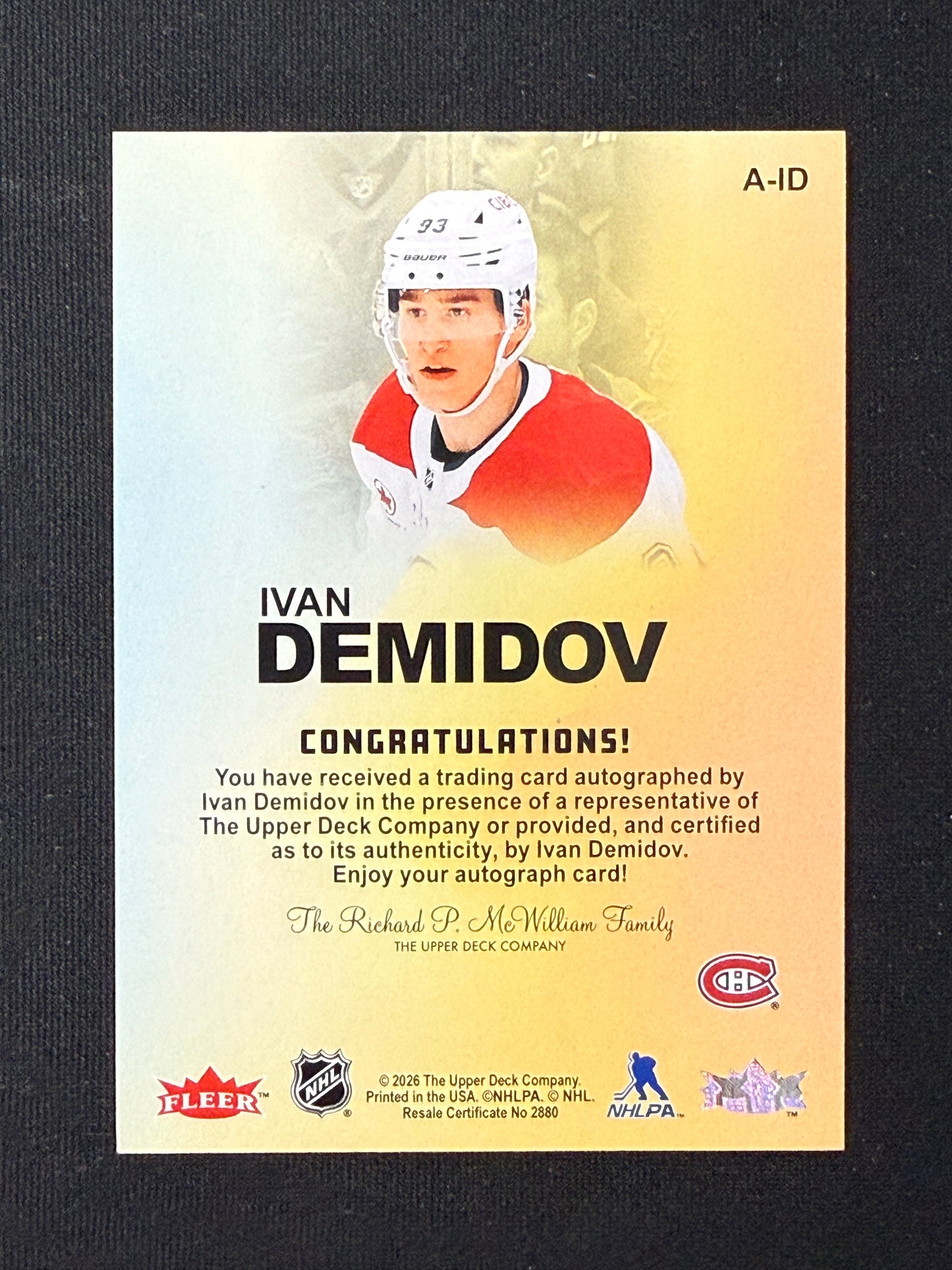 Ivan Demidov #A-ID Autographics