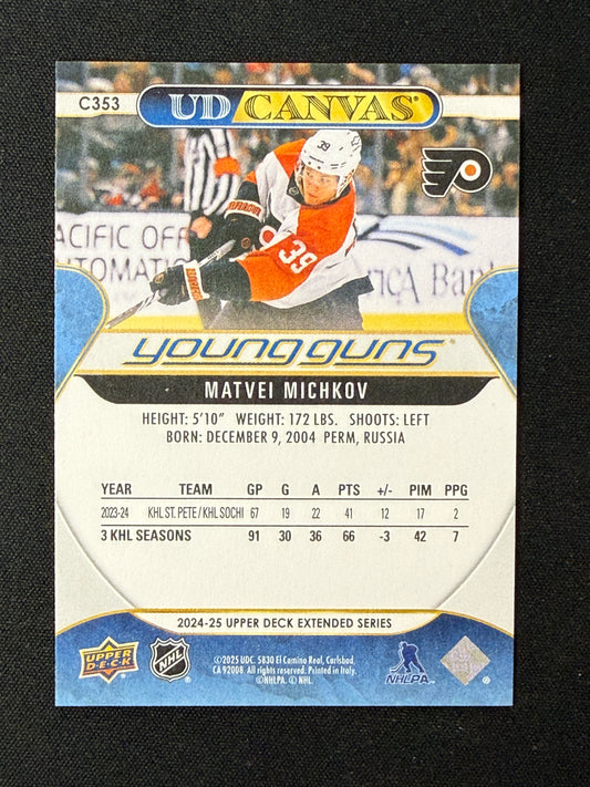 Matvei Michkov Young Guns Canvas 24-25 Extended #C353