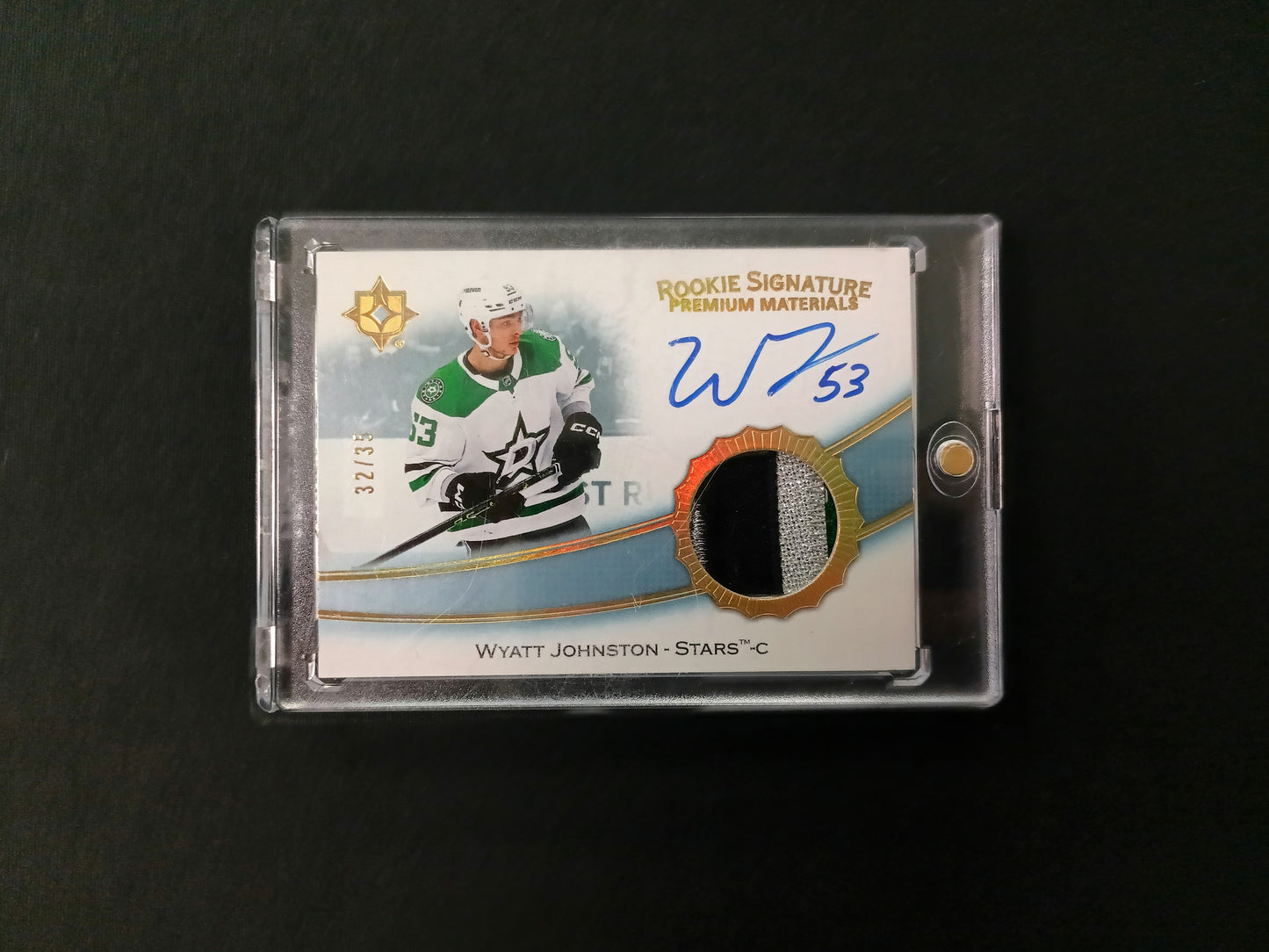 Wyatt Johnston #RSP-WJ Rookie Signature Premium Materials