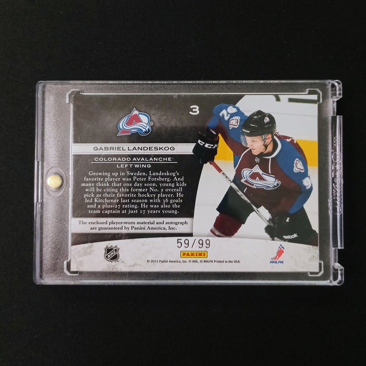 Gabriel Landeskog #3 2011 Panini