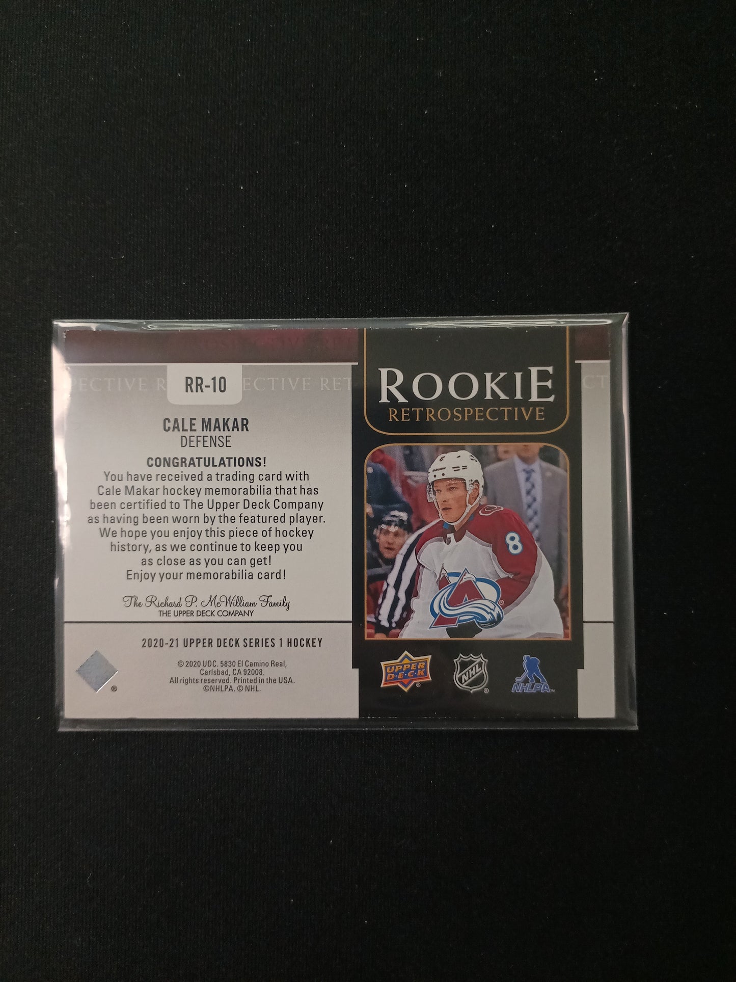 Cale Makar #RR-10 Rookie Retrospective
