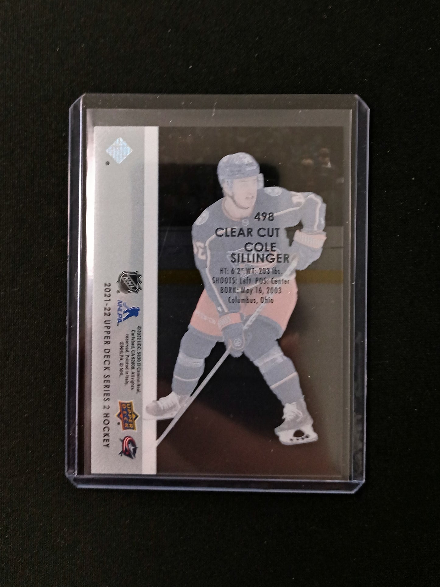 Cole Sillinger #498 Young Guns Clear Cut