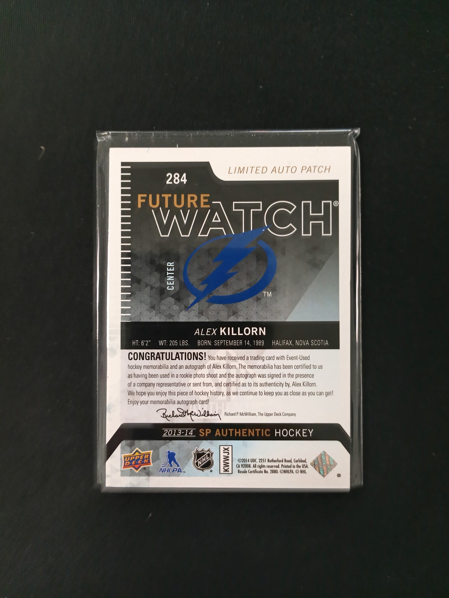 Alex Killorn #284 Limited Future Watch