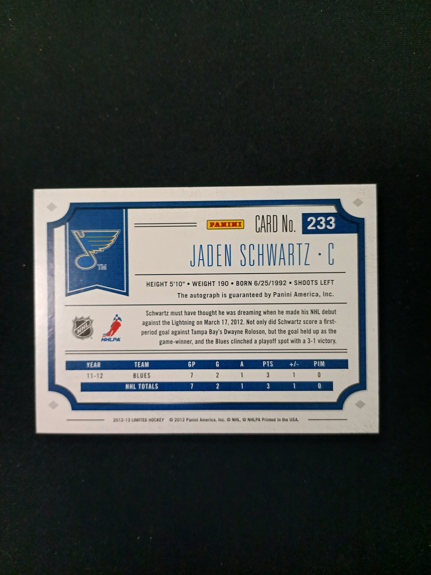 Jaden Schwartz #233 Phenoms