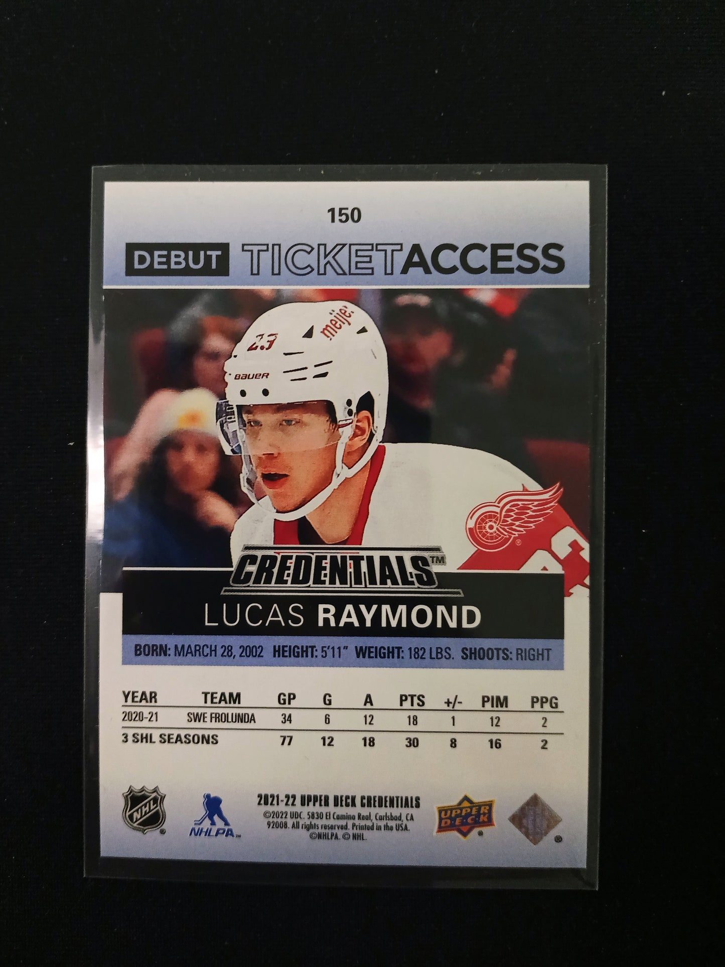 Lucas Raymond #150 Debut Ticket Access