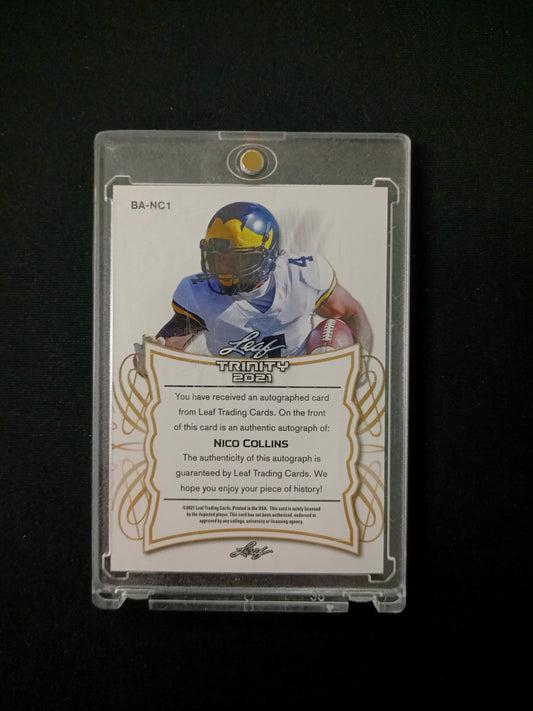 Nico Collins #BA-NC1 Leaf Trinity