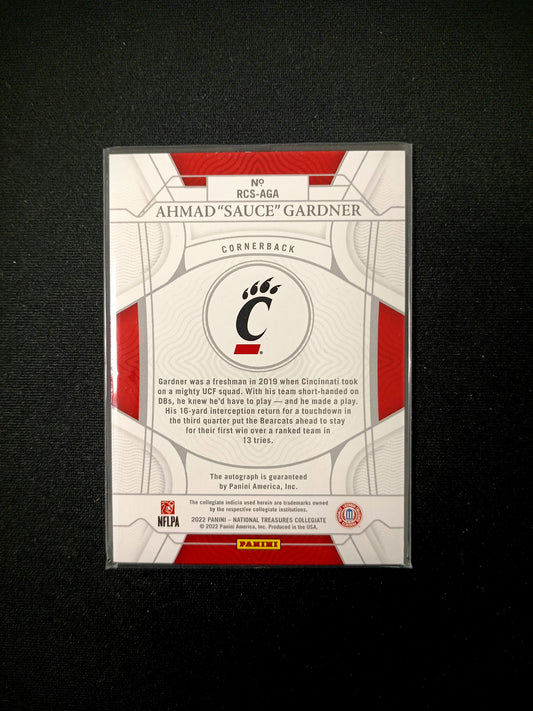 Ahmad "Sauce" Gardner #RCS-AGA National Treasures Collegiate