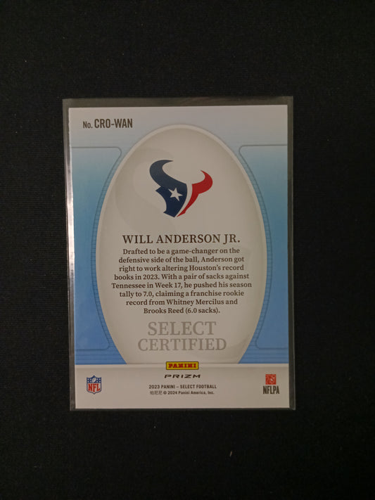 Will Anderson Jr. #CRO-WAN Select Certified