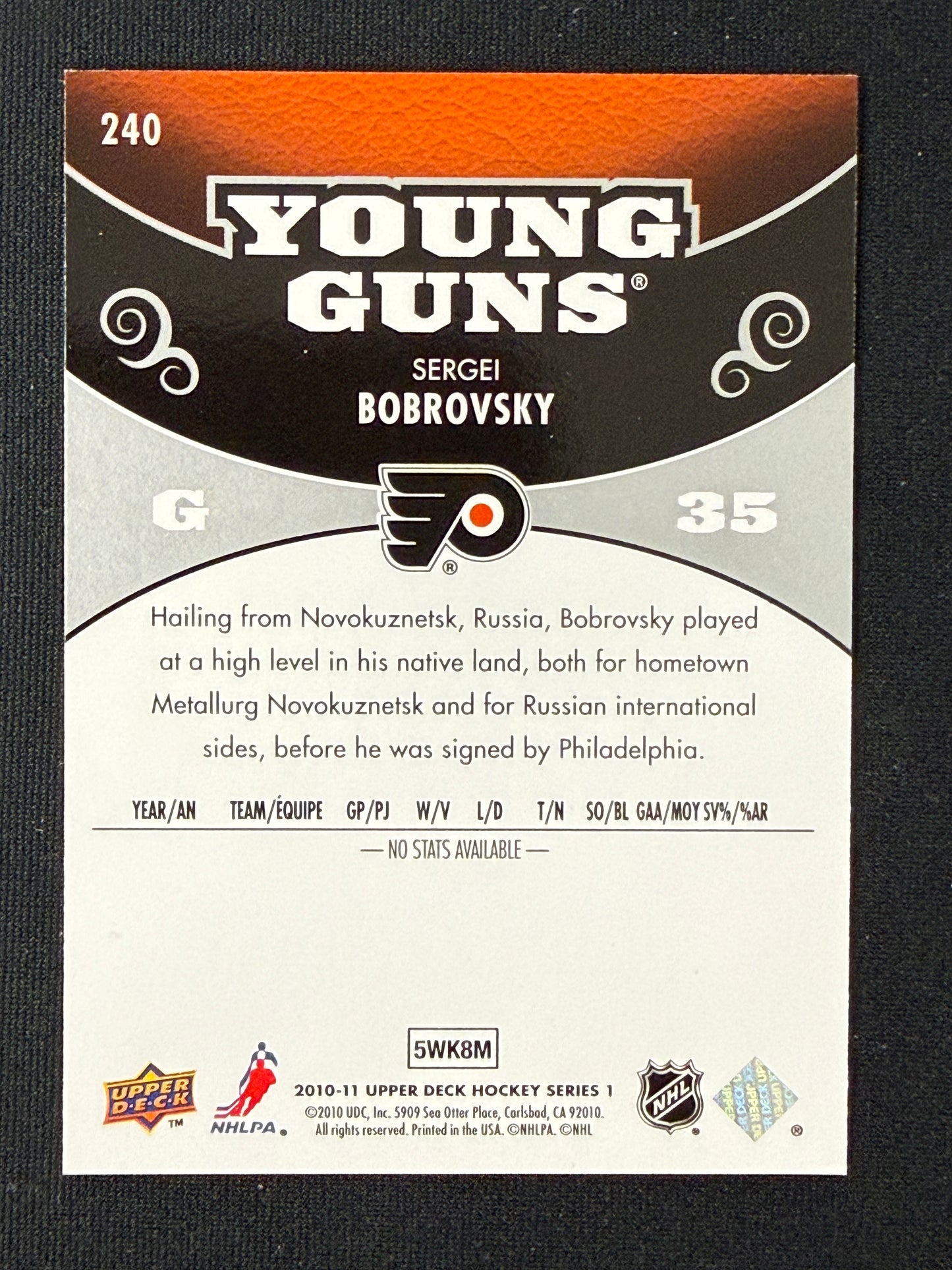 Sergei Bobrovsky #240 Young Guns