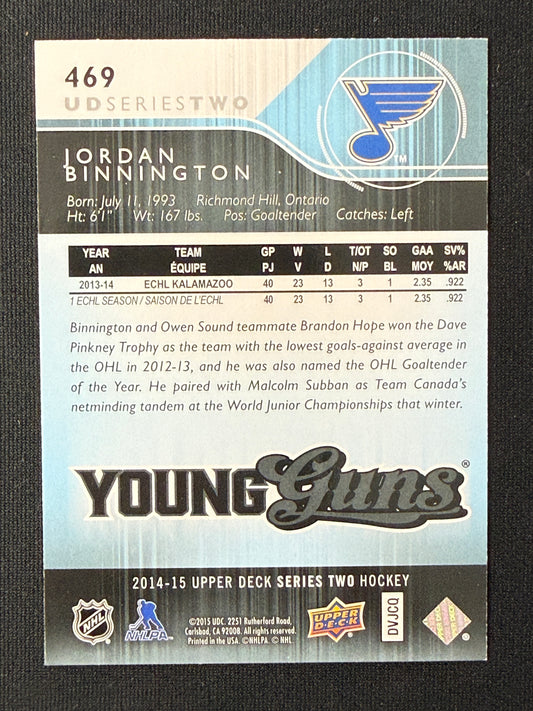 Jordan Binnington #469 Young Guns