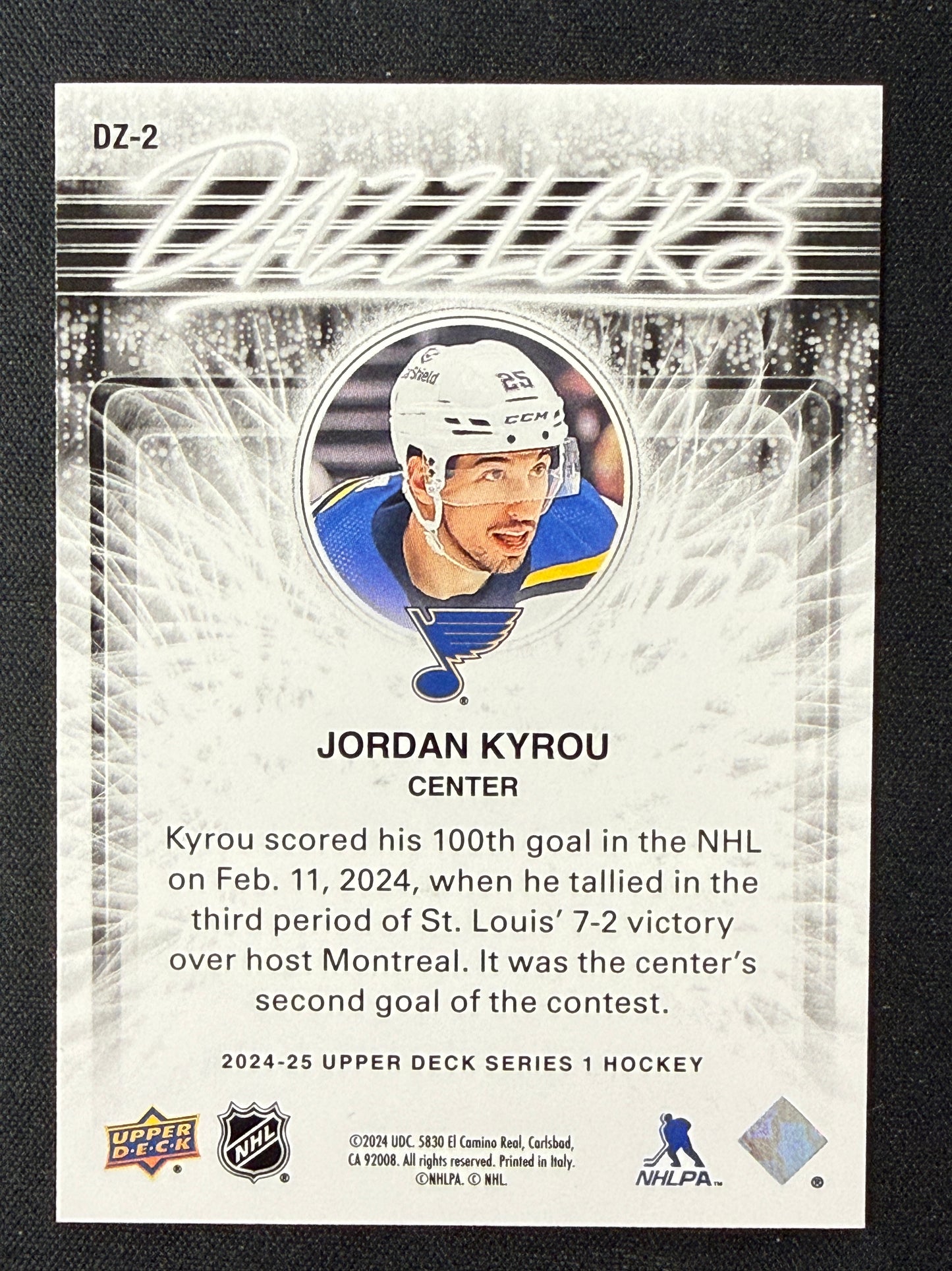 Jordan Kyrou 24-25 Series 1 Black Dazzlers