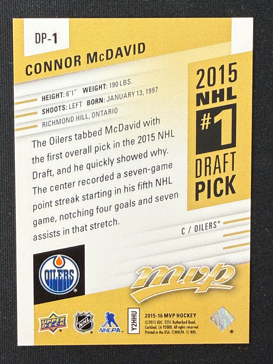 Connor McDavid #DP-1 MVP 2015 NHL #1 Draft Pick