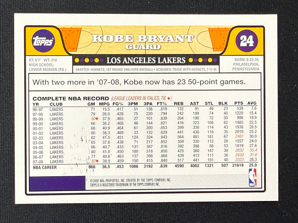 Kobe Bryant #24 Topps