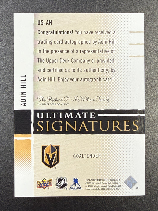 Adin Hill #US-AH Ultimate Signatures