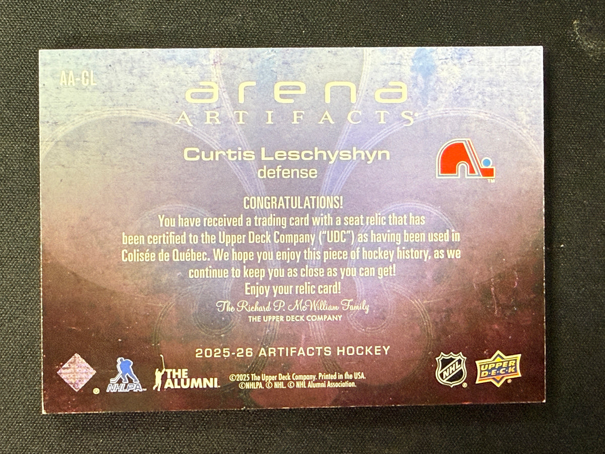 Curtis Leschyshyn #AA-CL Arena Artifacts /67