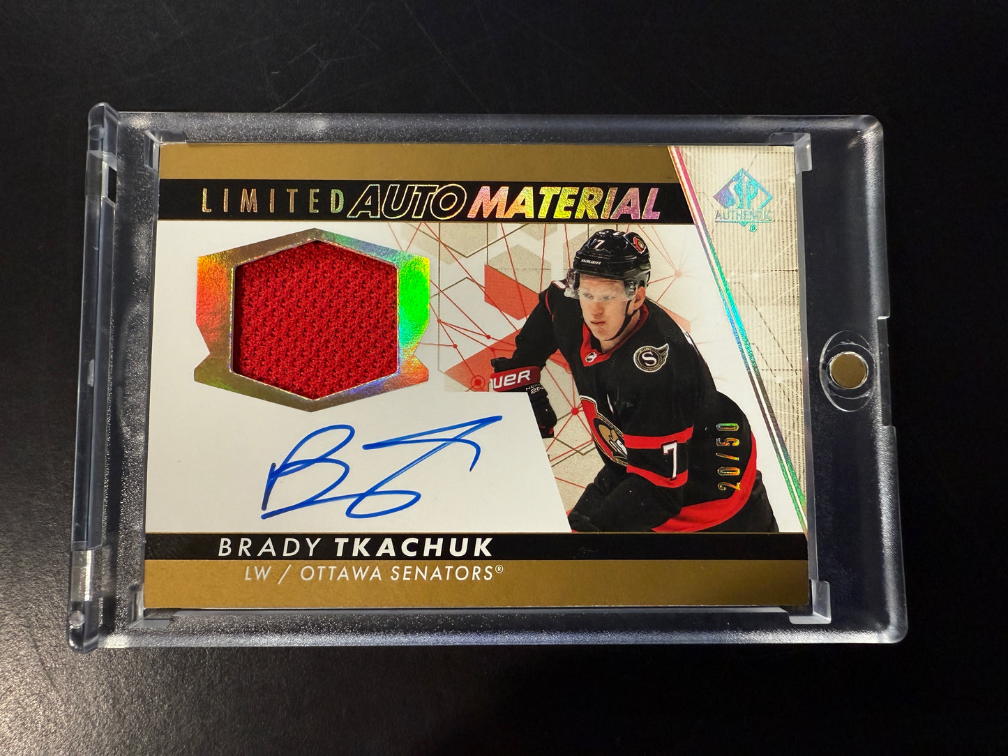 Brady Tkachuk #33 Limited Auto Material