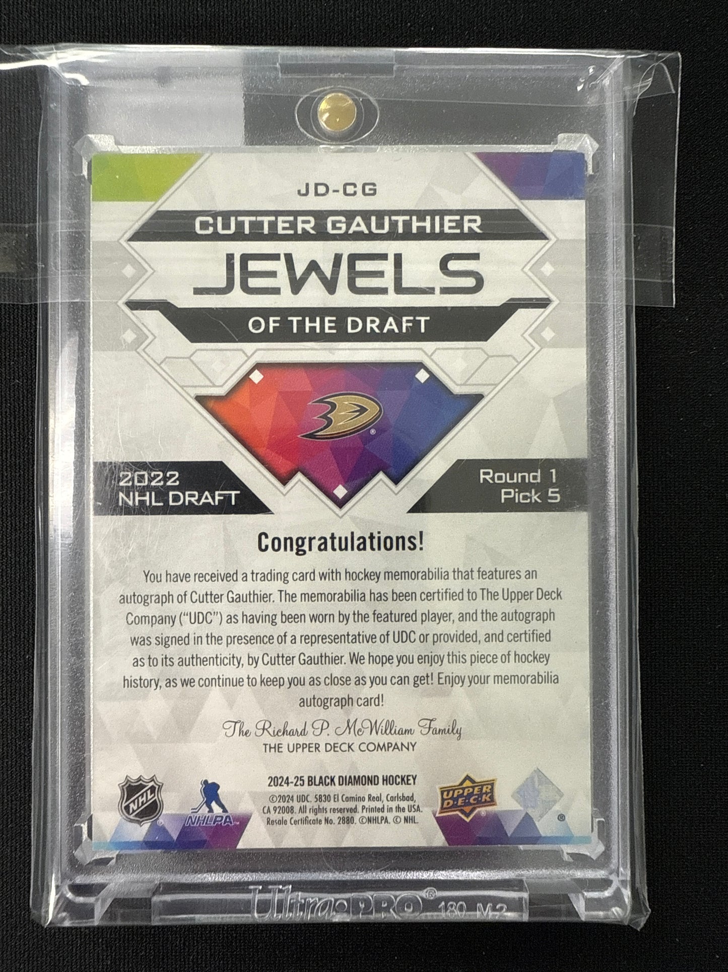 Cutter Gauthier #JD-CG Jewels of the Draft