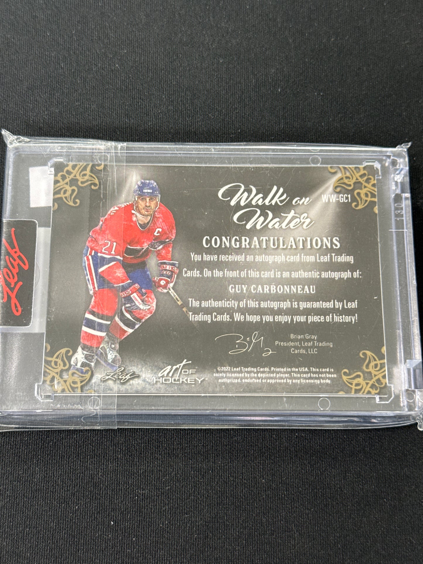 Guy Carbonneau #WW-GC1 Walk on Water