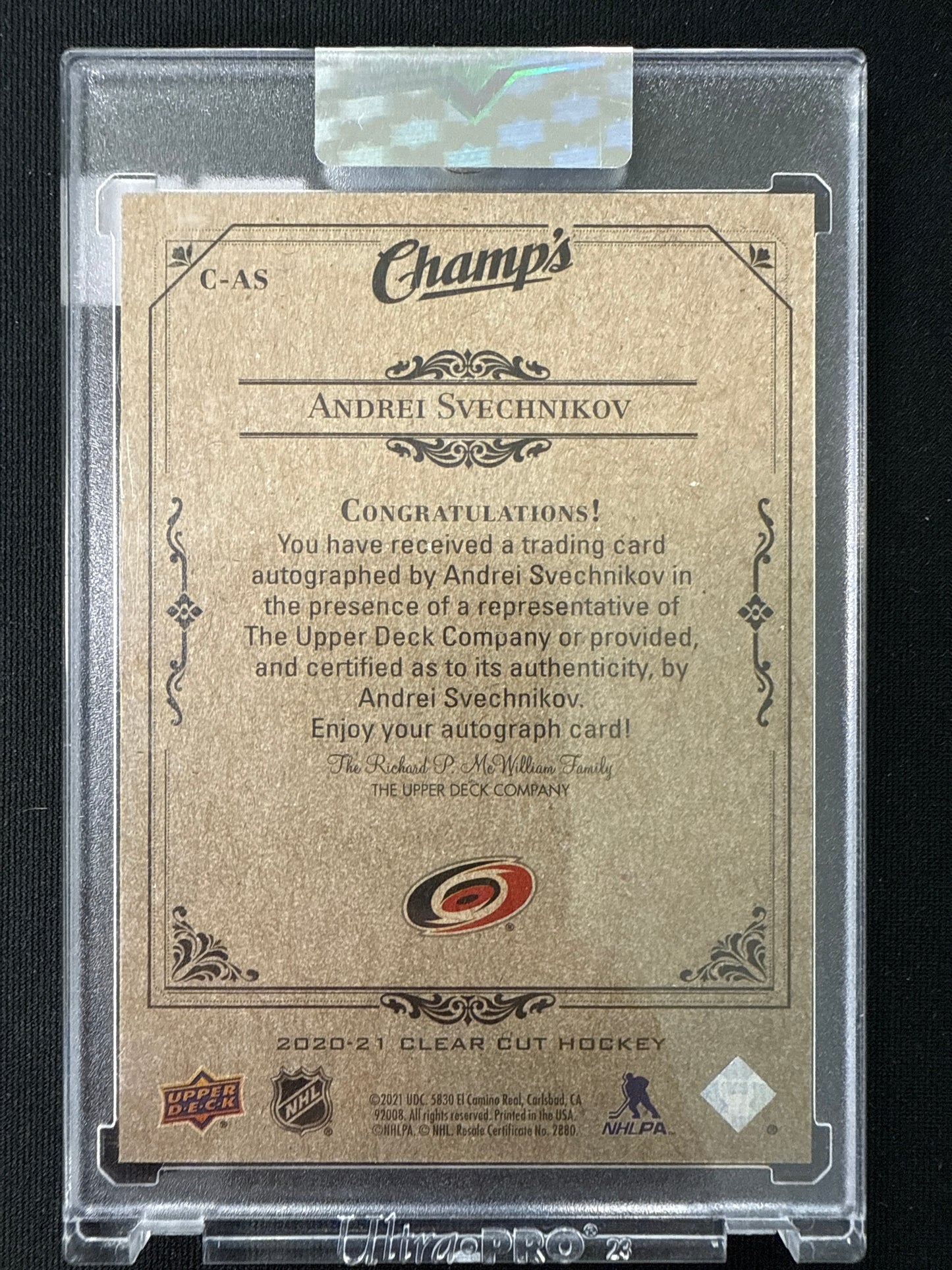 Andrei Svechnikov #C-AS Champs
