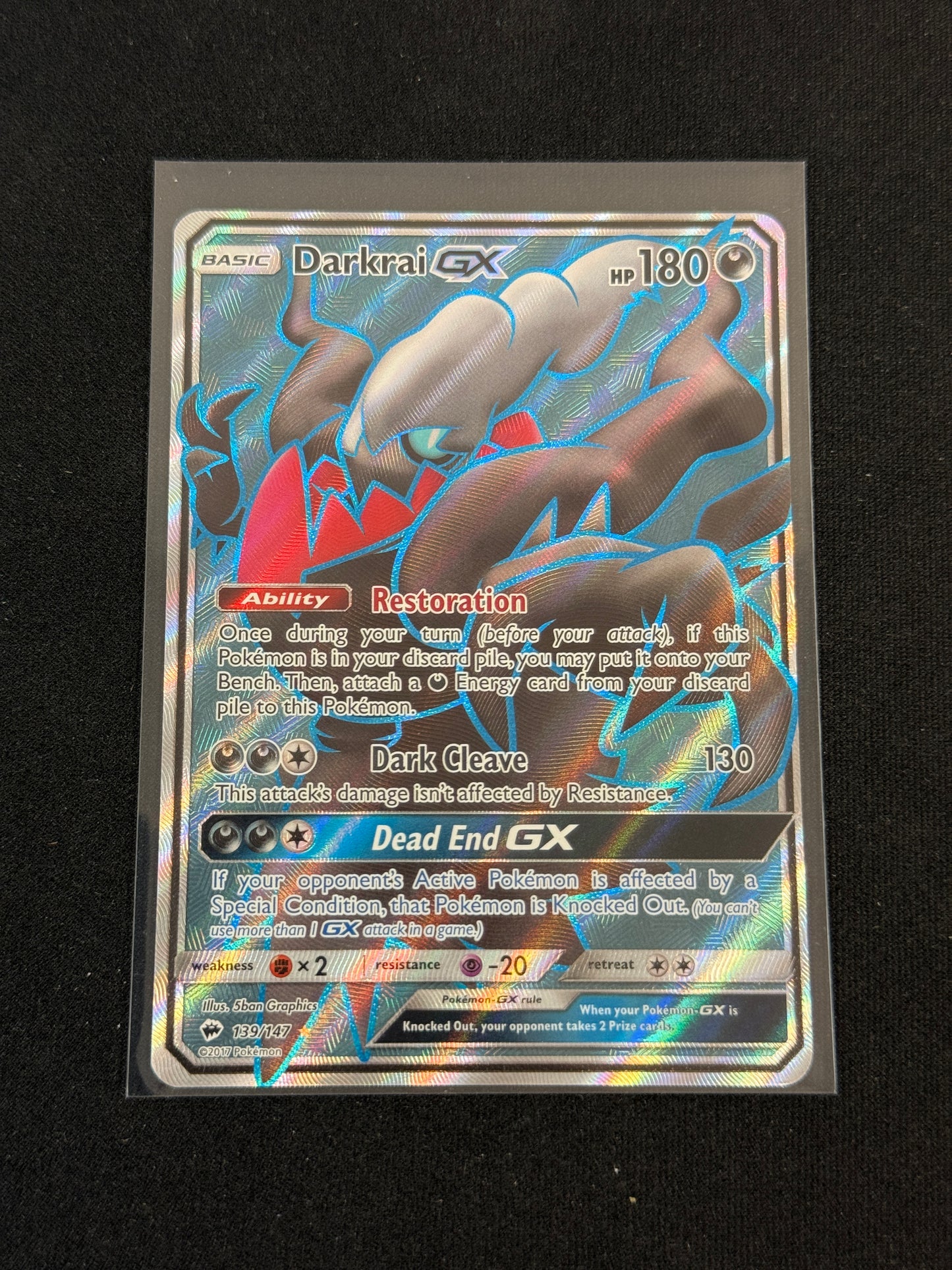Darkrai GX #139 Pokemon Burning Shadows