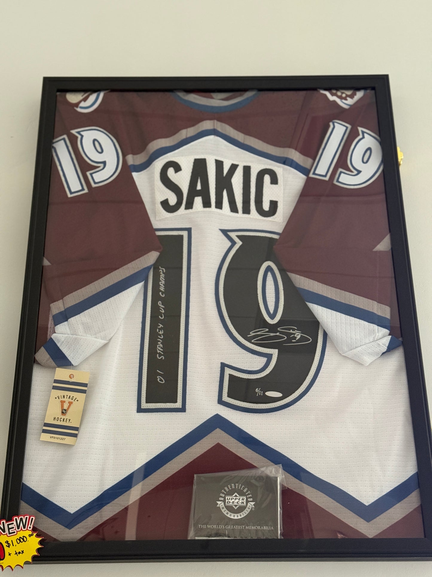 Joe Sakic Autographed Colorado Avalanche Jersey