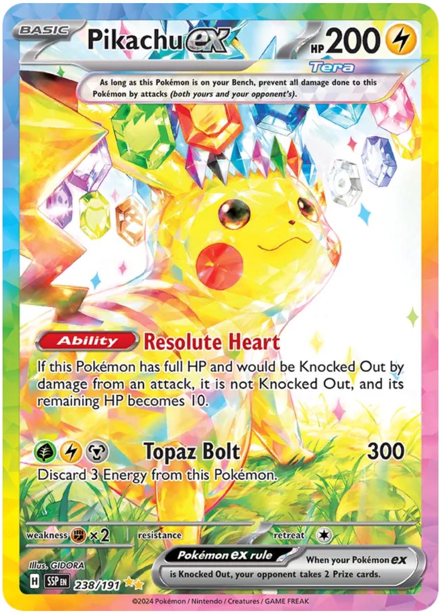 Pikachu ex #238 Surging Sparks