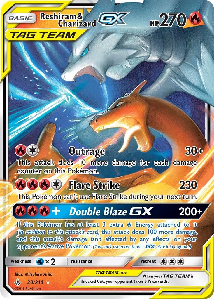 Reshiram & Charizard GX #20 Unbroken Bonds