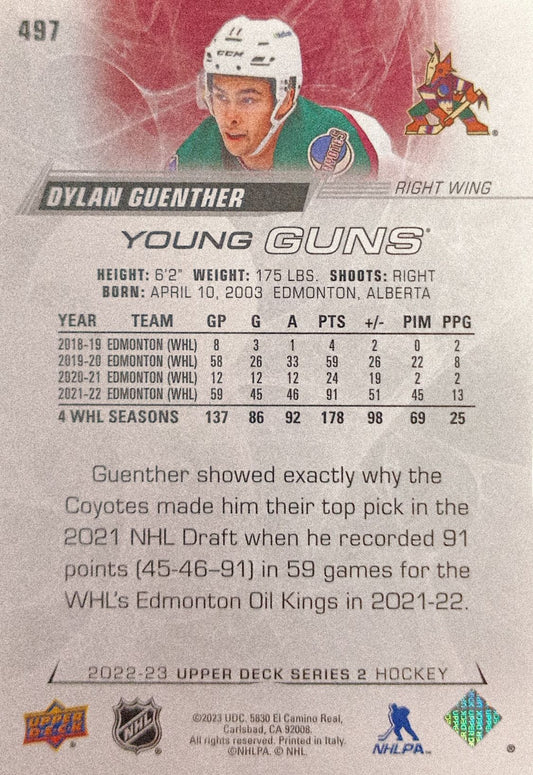 Dylan Guenther #497 Young Guns