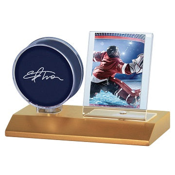 Ultra-PRO Puck and Card Display Case with Wood Base