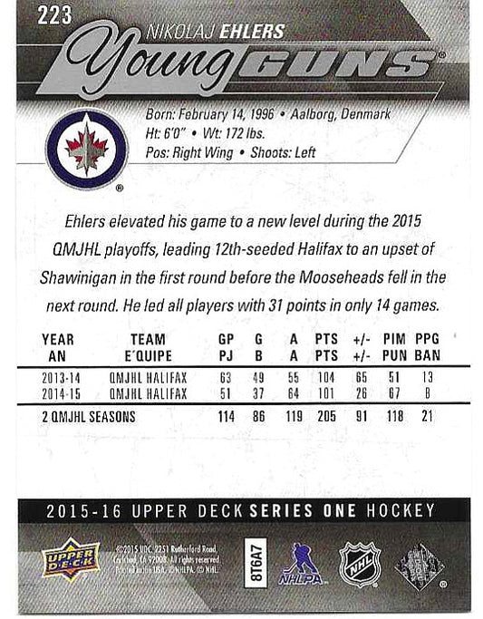 Nikolaj Ehlers #223 Young Guns