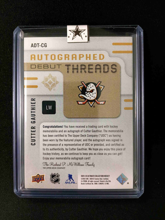 02/99 | Cutter Gauthier #ADT-CG Autographed Debut Threads