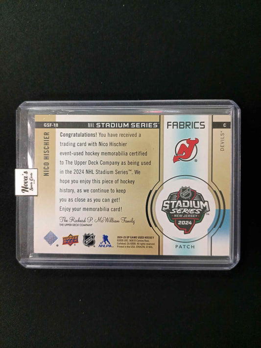 12/35 Nico Hischier #GSF-18 NHL Stadium Series Fabrics