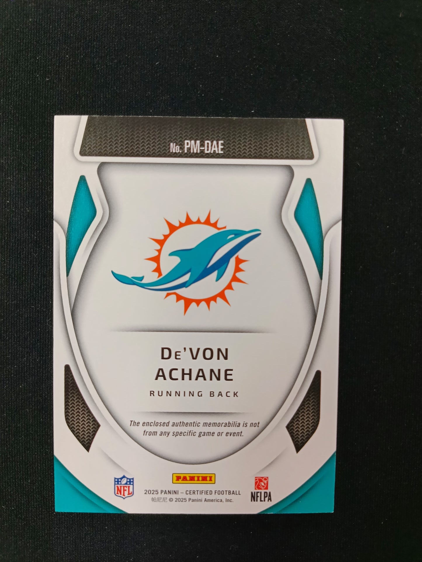 75/99 | De'Von Achane #PM-DAE Pro Materials Patch
