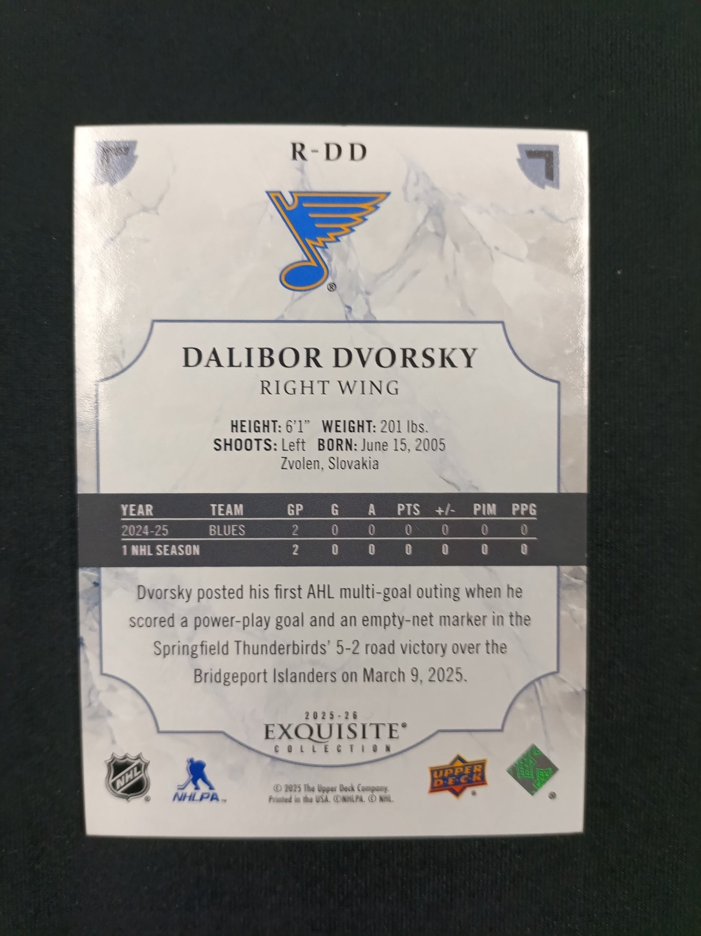 Dailbor Dvorsky 25-26 Exquisite Collection 13/25
