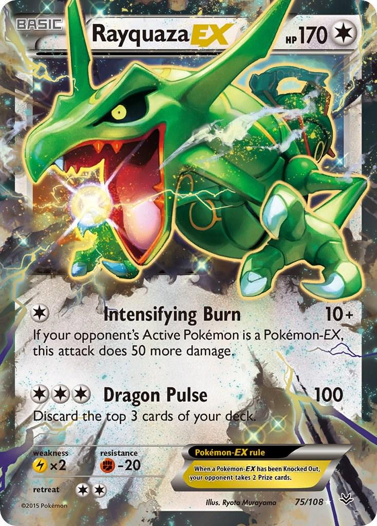 Rayquaza EX #75 Pokemon Roaring Skies