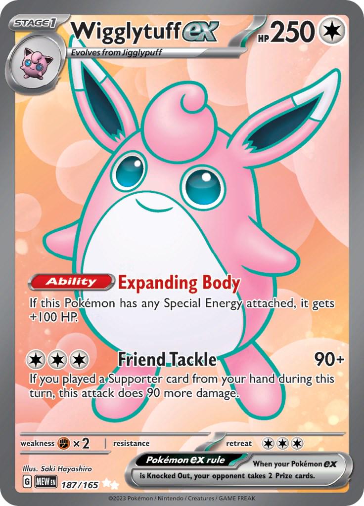 [PSA 9] Wigglytuff ex #187 Pokemon Scarlet & Violet 151