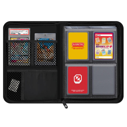 EVORETRO Shield+ Toploader Zipper Card Binder - Fits 96 Cards
