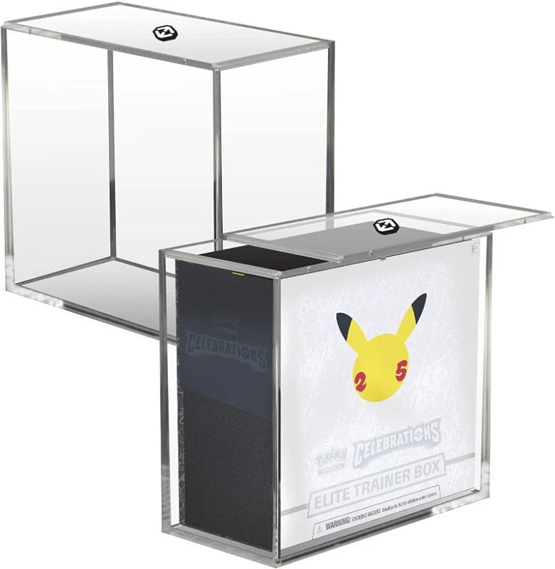 EVORETRO Acrylic Display Case for Pokemon Elite Trainer Box with Sliding Lid