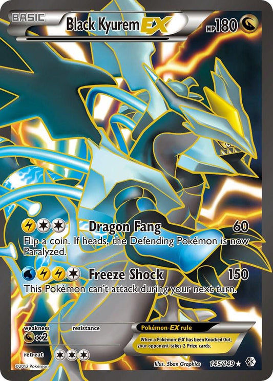 Black Kyurem EX #145 Pokemon Boundaries Crossed