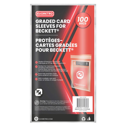 EVORETRO Graded Card Sleeves for Beckett (100 count)