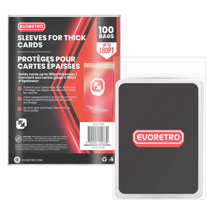 EVORETRO Sleeves for Thick Cards (100 count)