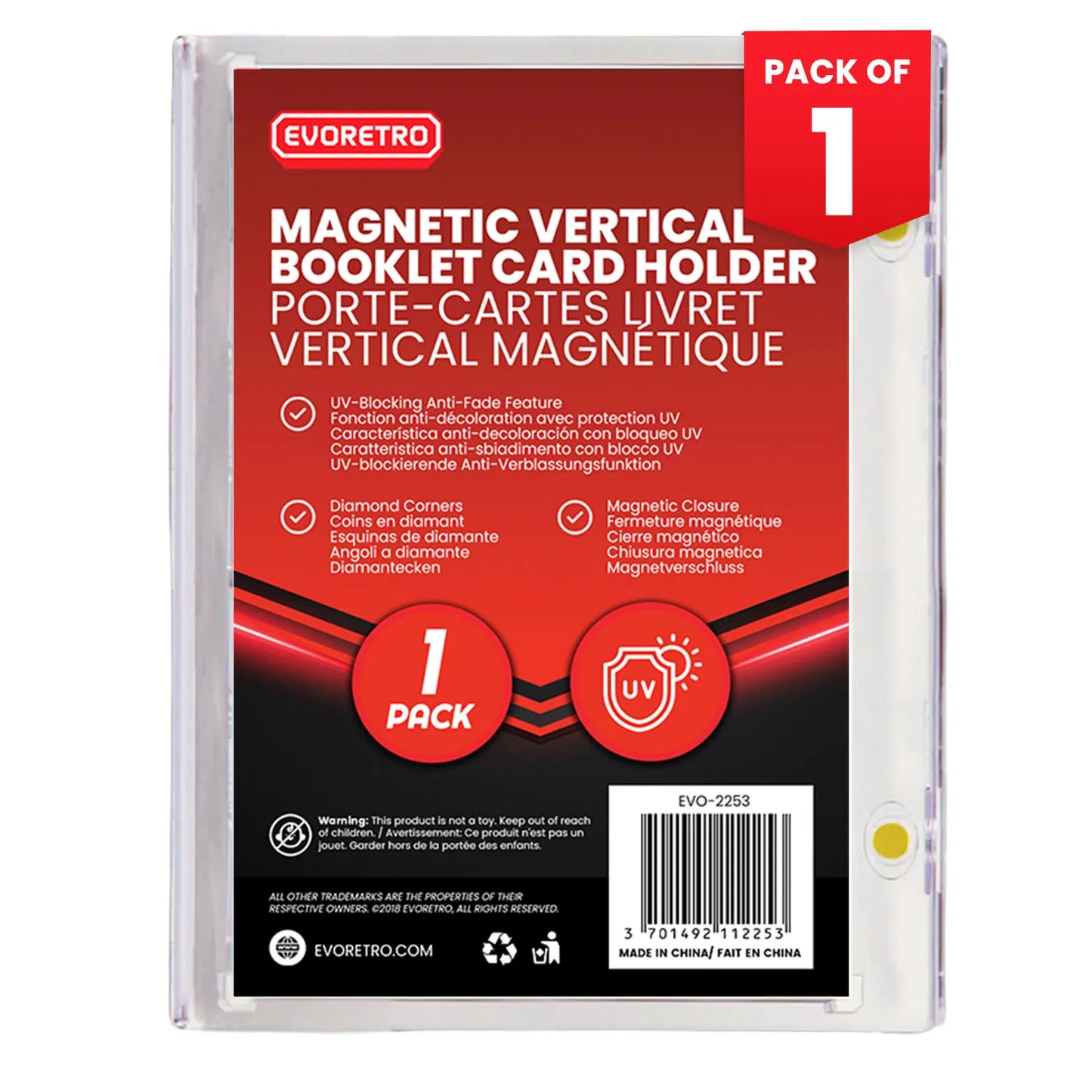 EVORETRO Magnetic One-Touch Card Holders For Vertical Booklets